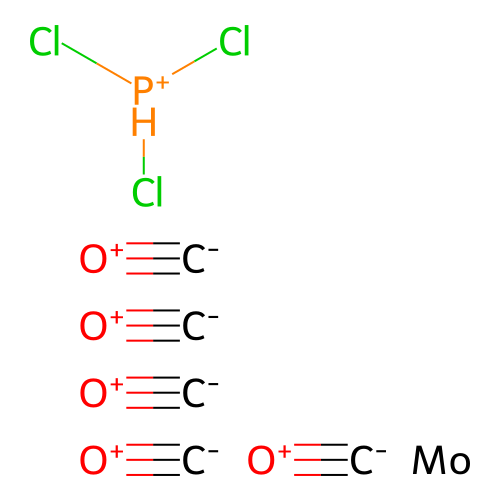 Molybdenum, pentacarbonyl(phosphorus trichloride)- structure