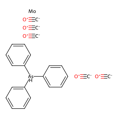 Molybdenum, pentacarbonyl(triphenylarsine)- structure