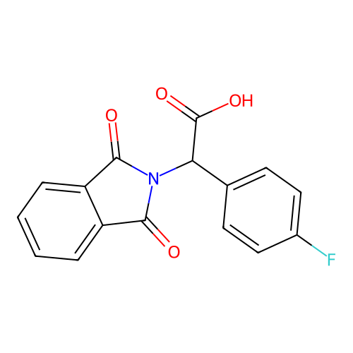(1,3-DIoxoisoindol-2-yl)(4-fluorophenyl)acetic acid structure