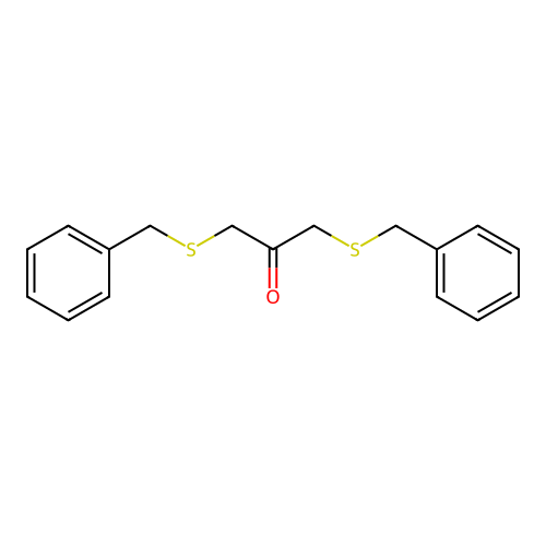 2-Propanone, 1,3-bis[(phenylmethyl)thio]- structure