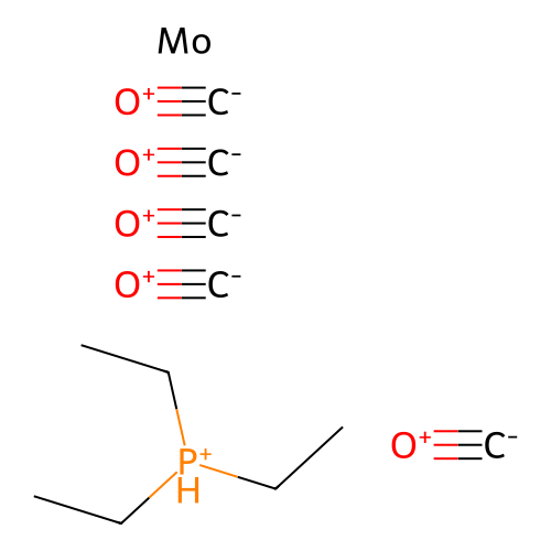 Molybdenum, pentacarbonyl(triethylphosphine)- structure