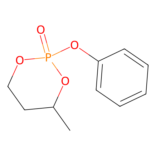 1,3,2-Dioxaphosphorinane, 4-methyl-2-phenoxy-, 2-oxide structure