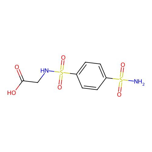 ({[4-(Aminosulfonyl)phenyl]sulfonyl}amino)acetic acid structure
