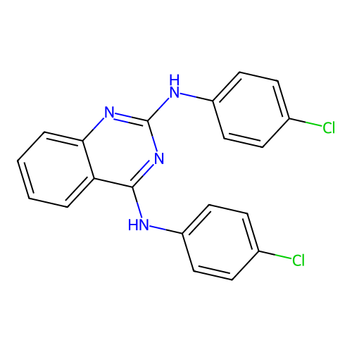 (4-Chlorophenyl){2-[(4-chlorophenyl)amino]quinazolin-4-yl}amine structure