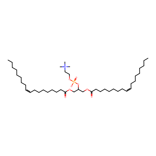 1,3-Di-O-octadecenylglycero-2-phosphocholine structure