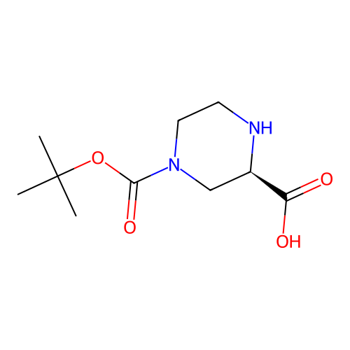 (2R)-4-(tert-Butoxycarbonyl)piperazine-2-carboxylic acid structure