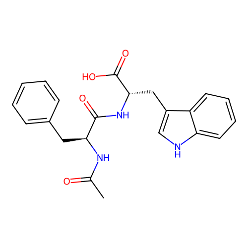 Acetyl-L-phenylalanyl-L-tryptophan structure