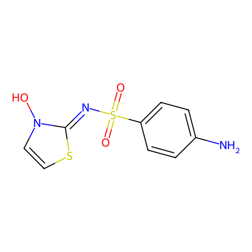 N(sup 1)-2-Thiazolylsulfanilamide 3-oxide structure