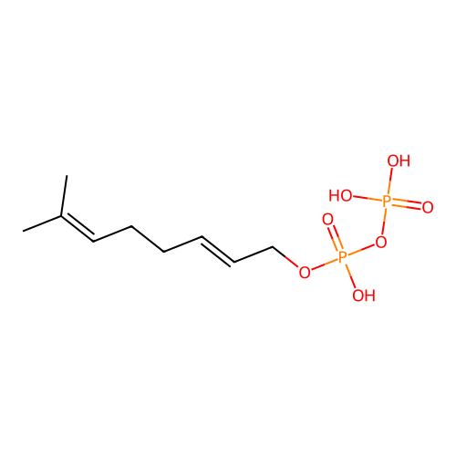 [(2E)-7-methylocta-2,6-dienyl] phosphono hydrogen phosphate structure