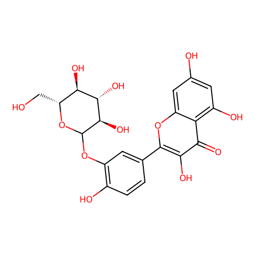 Quercetin 3'-O-glucoside structure