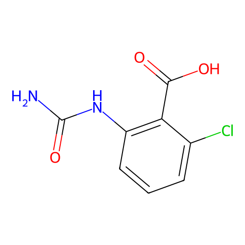 2-[(Aminocarbonyl)amino]-6-chlorobenzoic acid structure