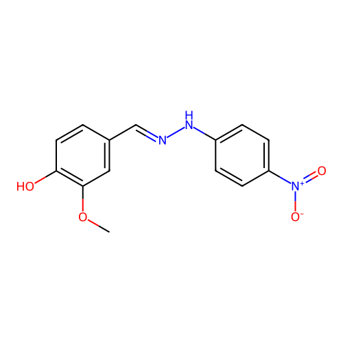 Vanillin-p-nitrophenylhydrazon structure