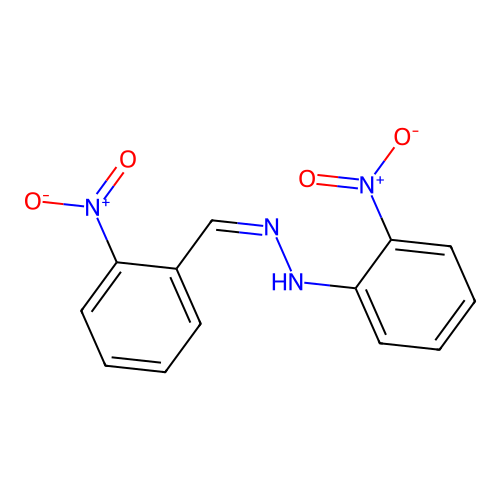 (Z)-1-(2-nitrobenzylidene)-2-(2-nitrophenyl)hydrazine structure