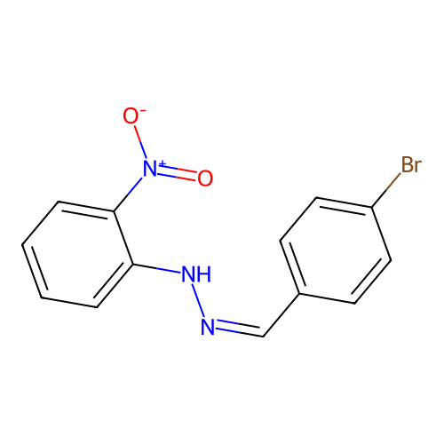 (Z)-1-(4-bromobenzylidene)-2-(2-nitrophenyl)hydrazine structure