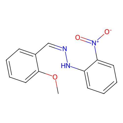 (Z)-1-(2-methoxybenzylidene)-2-(2-nitrophenyl)hydrazine structure