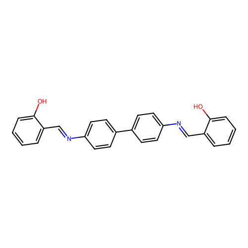 Bis(salicylidene)benzidine structure