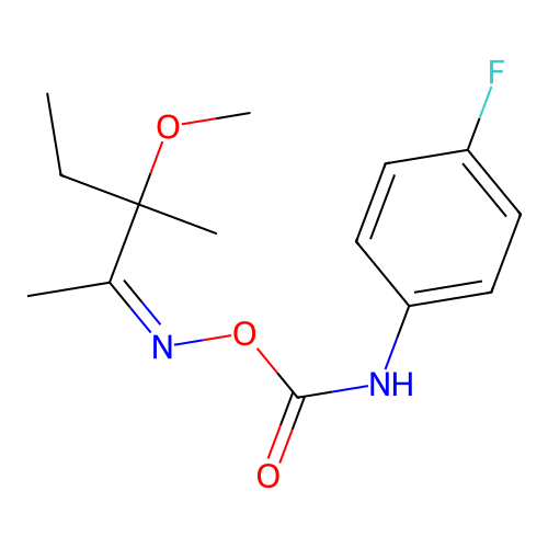 2-Pentanone, 3-methoxy-3-methyl-, O-(((4-fluorophenyl)amino)carbonyl)oxime structure