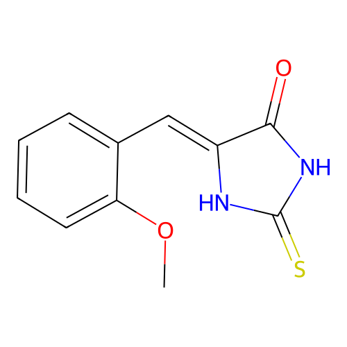 (5Z)-5-[(2-methoxyphenyl)methylidene]-2-sulfanylideneimidazolidin-4-one structure