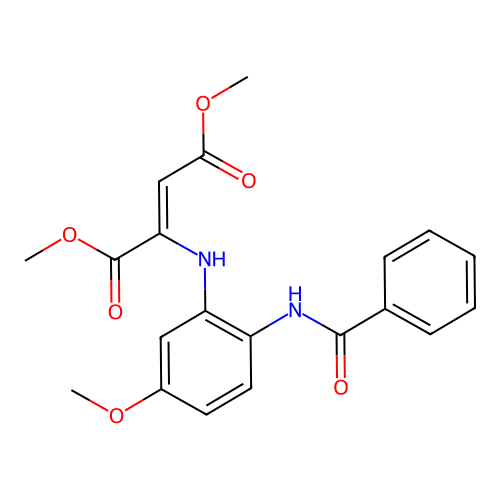 Fumaric acid, (6-benzamido-m-anisidino)-, dimethyl ester structure