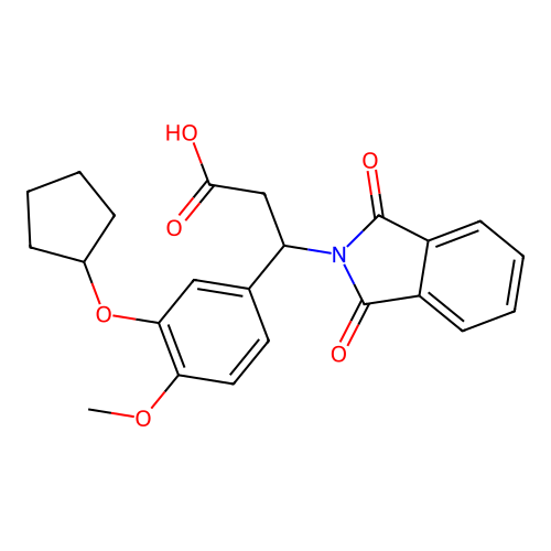 3-(3-Cyclopentyloxy-4-methoxyphenyl)-3-phthalimidopropanoic acid structure