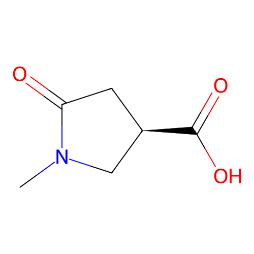(3R)-1-methyl-5-oxopyrrolidine-3-carboxylic acid structure