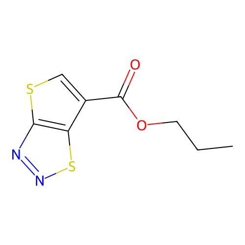 Propyl thieno[2,3-d][1,2,3]thiadiazole-6-carboxylate structure