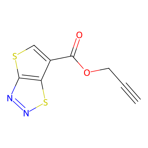 2-Propynyl thieno[2,3-d][1,2,3]thiadiazole-6-carboxylate structure
