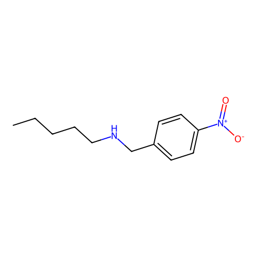 N-[(4-nitrophenyl)methyl]pentan-1-amine structure