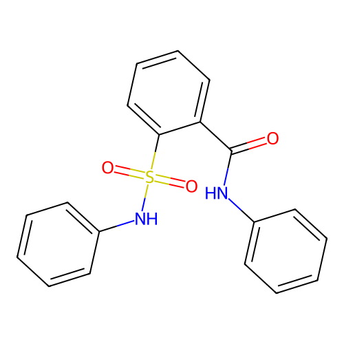 N-phenyl-2-phenylsulfamoylbenzamide structure