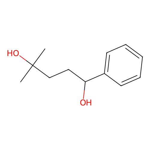 1,4-Pentanediol, 4-methyl-1-phenyl-, (+/-)- structure