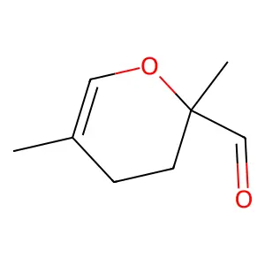 3,4-Dihydro-2,5-dimethyl-2H-pyran-2-carbaldehyde structure