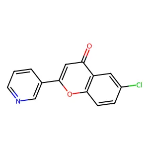 6-Chloro-2-pyridin-3-ylchromen-4-one structure