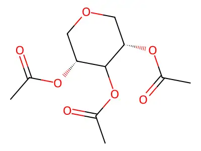 Xylitol, 1,5-anhydro-, triacetate structure