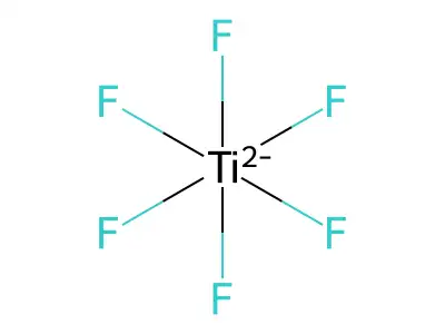 Hexafluoridotitanate(2-) structure