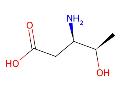 (3S,4S)-3-amino-4-hydroxypentanoic acid;hydrochloride structure