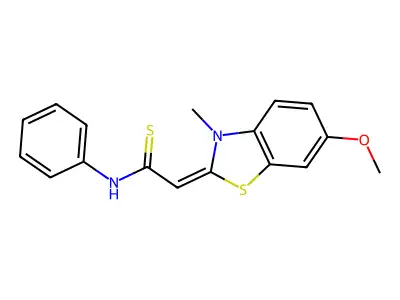 2-(6-Methoxy-3-methyl-2(3H)-benzothiazolylidene)-N-phenylethanethioamide structure