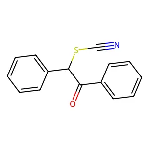 2-Oxo-1,2-diphenylethyl thiocyanate structure