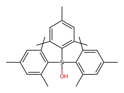 Silanol, tris(2,4,6-trimethylphenyl)- structure