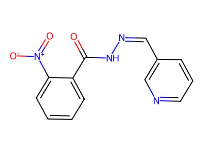 2-nitro-N'-[(E)-3-pyridinylmethylidene]benzohydrazide structure