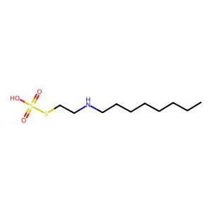 Ethanethiol, 2-octylamino-, hydrogen sulfate (ester) structure