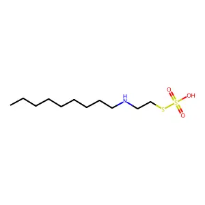 Ethanethiol, 2-nonylamino-, hydrogen sulfate (ester) structure