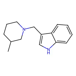 Indole, 3-((3-methylpiperidino)methyl)- structure