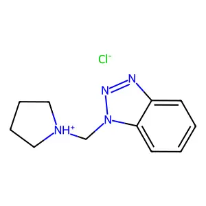 1H-Benzotriazole, 1-(1-pyrrolidinylmethyl)-, hydrochloride structure