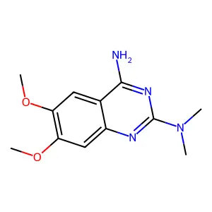 2,4-Quinazolinediamine, 6,7-dimethoxy-N2,N2-dimethyl- structure