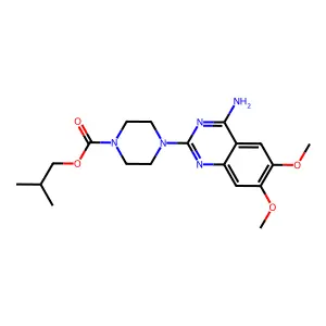 2-Methylpropyl 4-(4-amino-6,7-dimethoxyquinazolin-2-yl)piperazine-1-carboxylate structure