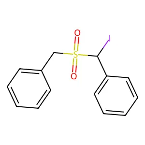 ((Benzylsulfonyl)(iodo)methyl)benzene structure