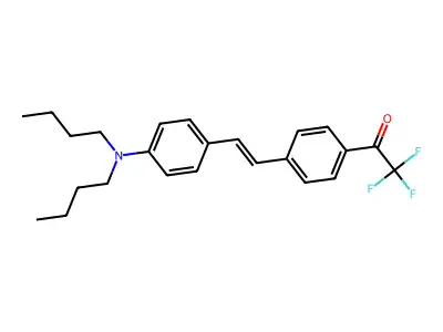 1-{4-[2-(4-Dibutylaminophenyl)-vinyl]-phenyl}-2,2,2-trifluoroethanone structure