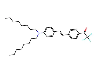 1-(4-{(E)-2-[4-(Dioctylamino)Phenyl]Vinyl}Phenyl)-2,2,2-Trifluoroethanone structure