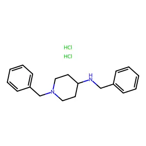 N,1-Dibenzylpiperidin-4-amine--hydrogen chloride (1/2) structure