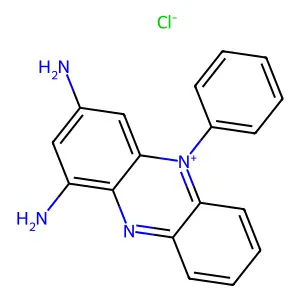 1,3-二氨基-5-苯基吩嗪鎓氯化物(1:1) structure